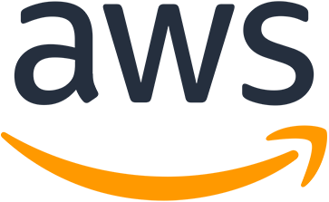AWS logo with an orange curved arrow.