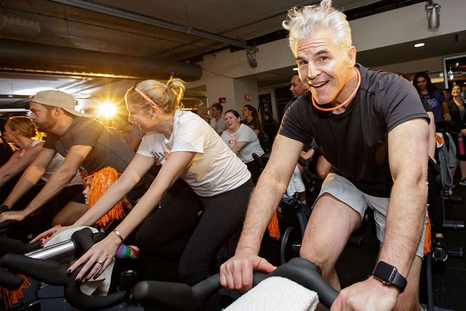 Employees of Temerity Strategic Partners ride at a Cycle for Survival rare cancer fundraising event in Chicago. 
