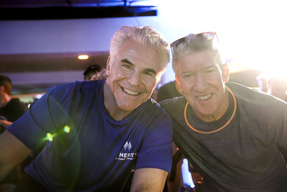 Employees of Temerity Strategic Partners ride at a Cycle for Survival rare cancer fundraising event in Chicago.